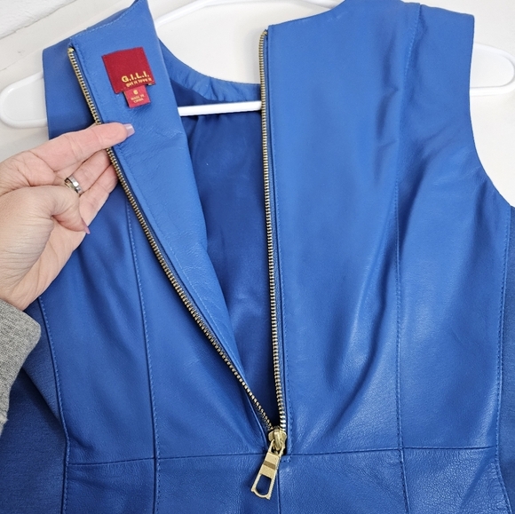 Jill Martin Leather Sleeveless Top Women's Size 6 - Picture 10 of 14